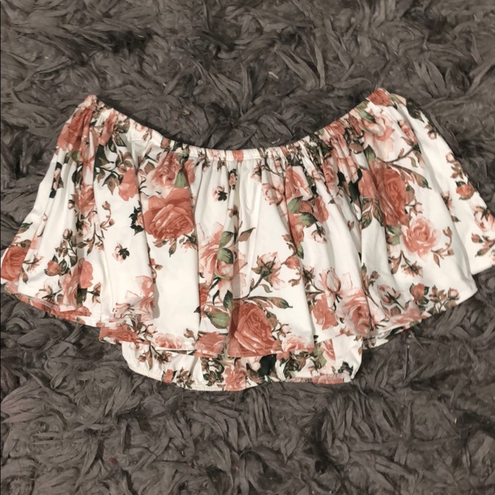 Floral off the shoulder top